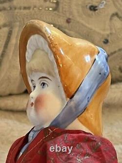 Beautiful Rare 13.5 Hertwig Bonnet Head German China Doll Cabinet Size