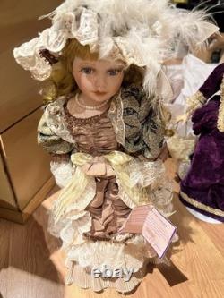 Beautiful Set of 4 Vintage Porcelain Dolls Elegant Victorian Style