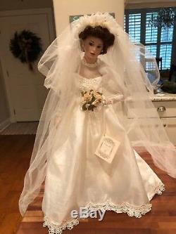 Beautiful Vintage Hamilton Collection RareCamillePorcelain Bride wedding doll
