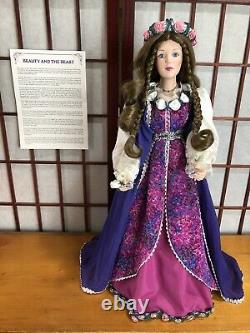 Beauty BEAUTY AND THE BEAST19 PORCELAIN DOLL with COA VINTAGE 1990 Danbury Mint