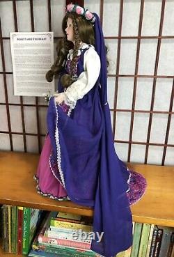 Beauty BEAUTY AND THE BEAST19 PORCELAIN DOLL with COA VINTAGE 1990 Danbury Mint