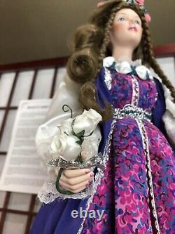 Beauty BEAUTY AND THE BEAST19 PORCELAIN DOLL with COA VINTAGE 1990 Danbury Mint