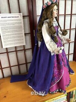 Beauty BEAUTY AND THE BEAST19 PORCELAIN DOLL with COA VINTAGE 1990 Danbury Mint