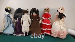 Bertha Rogers Immortal Heroines Dolls, Lot of 6 with stands
