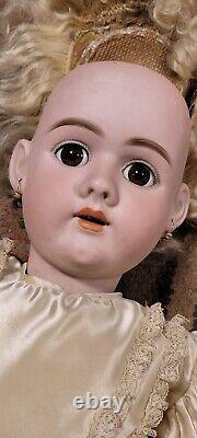 Big large 30 Antique DEP Germany Bisque porcelain Child Baby Doll needs work