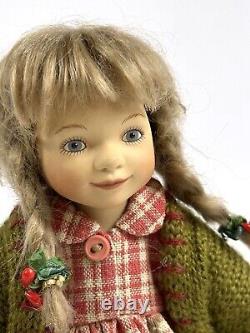 Birgitte Frigast Nordic Fairytale Bisque Pixie Gnome Doll'Bette' w pinecones