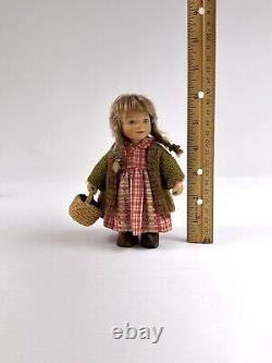 Birgitte Frigast Nordic Fairytale Bisque Pixie Gnome Doll'Bette' w pinecones