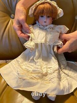 Bisque/ Porcelain Armand Marseille Lilly Doll withfur stole wrap Vintage/Antique