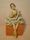 Boite En Porcelaine Art Deco Fasold Vintage Trinquet Box Half Doll Lady Figurine