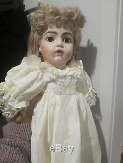Bru jne 11 french bisque antique reproduction porcelain doll 25