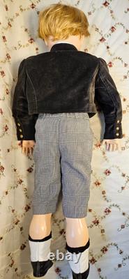 CHARMING! 33 Antique German BOY DOLL -Bergman BJB, Cute Outfit, Sleep eyes