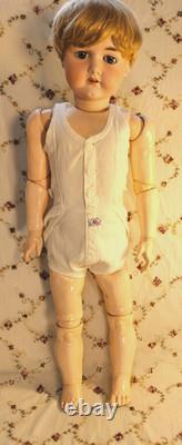 CHARMING! 33 Antique German BOY DOLL -Bergman BJB, Cute Outfit, Sleep eyes