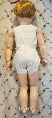 CHARMING! 33 Antique German BOY DOLL -Bergman BJB, Cute Outfit, Sleep eyes