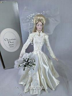 CHRISTIAN DIOR Danbury Mint BRIDE DOLL Real Diamond VTG 1987 Danbury Mint