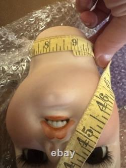 CM Bergmann Simon & Halbig #14 Bisque HEAD ONLY for 30 Antique Doll + Wig