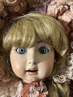 Campbell Reproduction Antique Composite/Porc. Doll 31 in, 1983 By L. Vanderbly