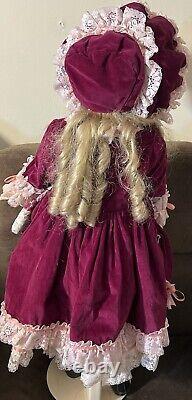 Campbell Reproduction Antique Composite/Porc. Doll 31 in, 1983 By L. Vanderbly