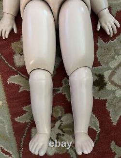 Campbell Reproduction Antique Composite/Porc. Doll 31 in, 1983 By L. Vanderbly