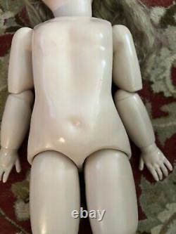 Campbell Reproduction Antique Composite/Porc. Doll 31 in, 1983 By L. Vanderbly