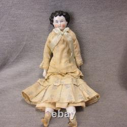 China Head Dolly Madison Black Hair Orig Body & Feet One Foot Repaired