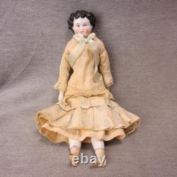China Head Dolly Madison Black Hair Orig Body & Feet One Foot Repaired