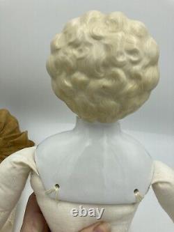 Civil War Era CHINA HEAD High Brow DOLL 25 Blond Hair