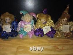 Classic Treasures Gi Go Clowns Doll lot VTG Rare Porcelain Collectible Palm size