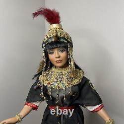 Cleopatra Porcelain Doll Egyptian Egypt Black Dress Vintage