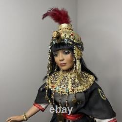 Cleopatra Porcelain Doll Egyptian Egypt Black Dress Vintage