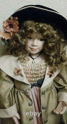 Collectible Delton Products Porcelain Victorian Doll life size 30 Tall Vintage