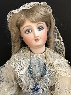 Collectible Porcelain Reproduction of Antique French Fashion Smiling Bru Doll