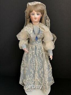 Collectible Porcelain Reproduction of Antique French Fashion Smiling Bru Doll
