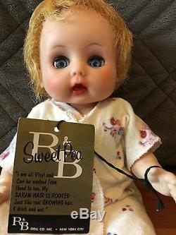 Collector Items! Vintage NWT Arranbee R&B Sweet Pea Drink Wet Doll & Clothing