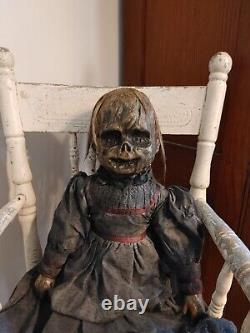 Creepy Doll Vintage Witch OOAK Horror Antique Scary Haunted Spooky Gothic Large