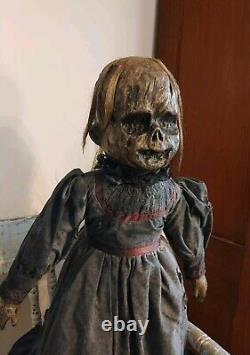 Creepy Doll Vintage Witch OOAK Horror Antique Scary Haunted Spooky Gothic Large