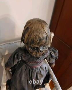 Creepy Doll Vintage Witch OOAK Horror Antique Scary Haunted Spooky Gothic Large