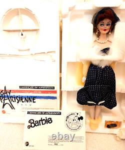 DISNEY Gay Parisienne BARBIE DOLL 64 MATTEL NRFB 1991 Lim Ed COA Pin Box Shipper