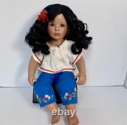 Danbury Mint Maria Porcelain Doll Latin Collection COA 18 VHTF Rare Vintage