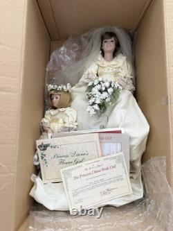 Danbury Mint Princess Diana Bride Doll & Flower Girl Royal Wedding COA Vintage