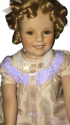 Danbury Mint Shirley Temple Uranium Green Eyes 1996 Doll Porcelain Vintage