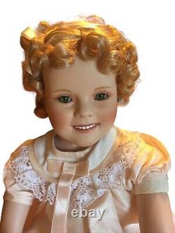 Danbury Mint Shirley Temple Uranium Green Eyes 1996 Doll Porcelain Vintage