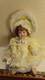 Dolls By Jeri All Porcelain Doll Jointed Very Limited Vintage Yellow Dress