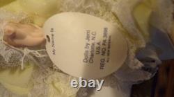 Dolls by Jeri All Porcelain Doll Jointed Very Limited Vintage Yellow Dress