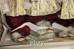 Donna Rubert Christmas Choir Singers Porcelain Dolls Set Of 3 WithStands Vintage