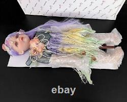Duck House Pitta 22 Porcelain Purple Fairy Heirloom Doll NEW with Damaged Box
