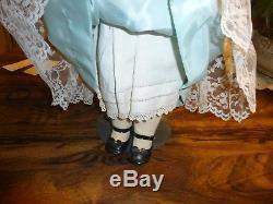 EARLY 1900's 24 QUEEN LOUISE JOINTED BODY BISQUE PORCELAIN DOLL WITH VINTAGE C