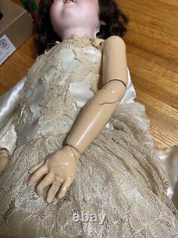 Early Antique Ball Jointed Doll Armand Marseille Porcelain Face Composition M. H