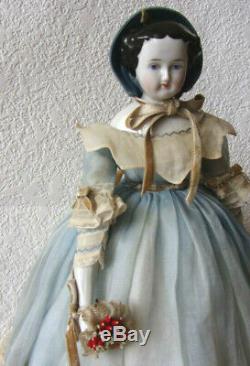 Early Vintage Porcelain Ceramic Ruth Gibbs Doll Elaborate Dress Clothes 14