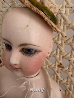 Early antique French doll as found 11 inches
