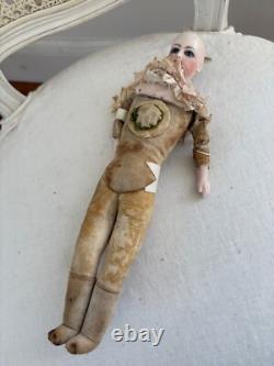Early antique French doll as found 11 inches